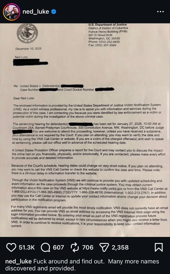 Dexerto's tweet image. GTA 5 Michael actor Ned Luke says the person who swatted him in 2023 has been convicted

Their sentencing is set for January 27, 2026
