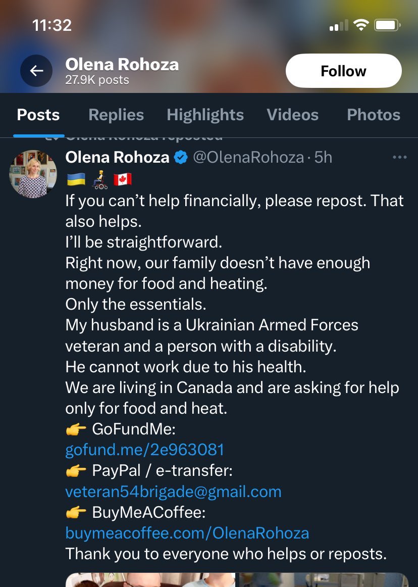 In case any newer fellas aren’t aware or missed last announcements passed around

OlenaRohoza is a scammer

They collected over $70,000 among 4 separate gofundme’s, and not a single dollar of it went to Ukraine 

If you aren’t blocked yet, pls warn others in her comments