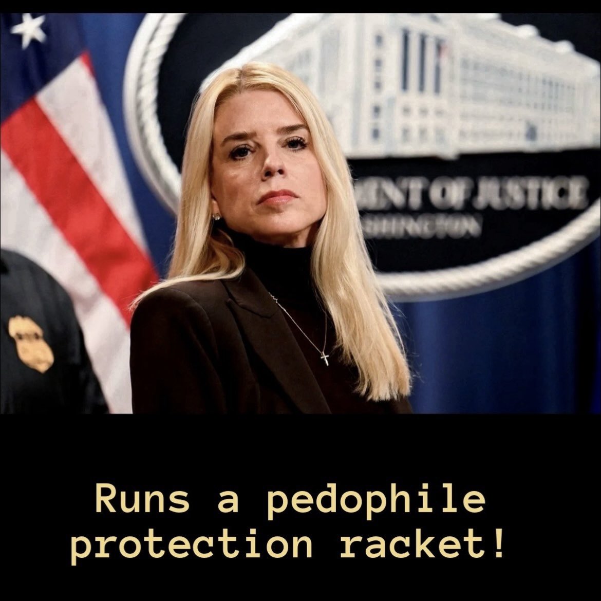 <a href="/Mollyploofkins/">Molly Ploofkins</a> We don’t have a ‘Justice Department’ anymore. We have a public entity paid for by the American taxpayer who are working privately for the most corrupt president in history. This is corruption at its highest. Pam Bondi should be impeached, disbarred, indicted &amp; convicted.