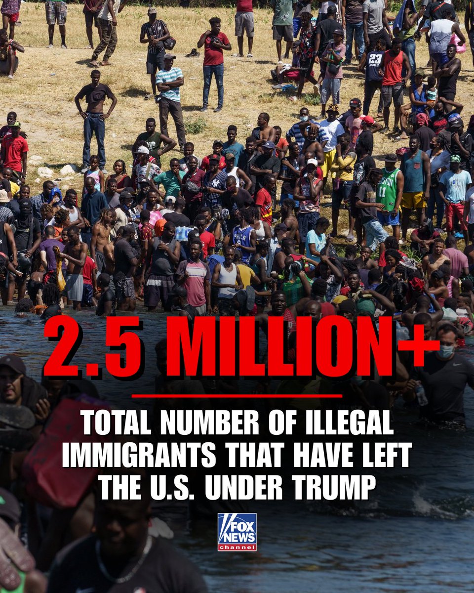 FoxNews's tweet image. BORDER SECURED: The Department of Homeland Security says ICE and CBP have deported more than 600,000 illegal immigrants from the U.S., with another 1.9 million leaving the country on their own — marking a dramatic shift in migration trends.

“These efforts have led to the first…