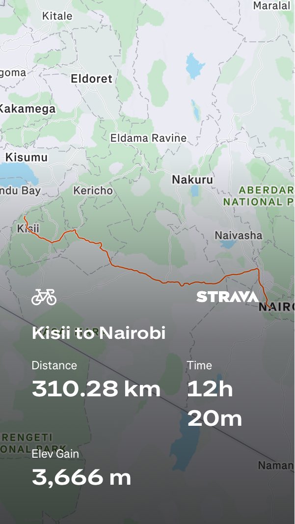 Wadau tushafika. Big up to all who rode with me virtually in all platforms I used today: X, WA, IG and TT.

More blessings to all who bought me water on 0115586529

Check out my ride on Strava.
strava.app.link/kpZ0vmiGrZb

I will be taking queries on the WA group