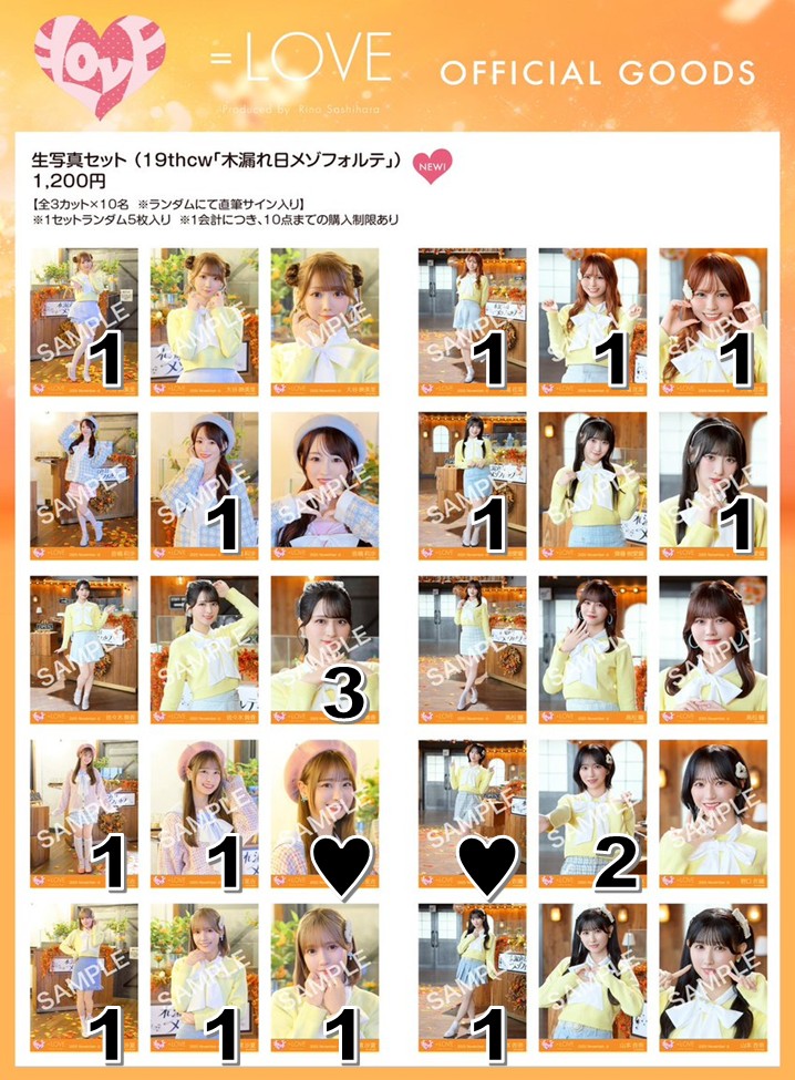 イコラブ生写真トレ ・モーリーコラボ③ ・「ラブソングに襲われる