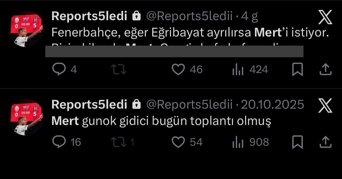 Mert Günok’un ayrılık sürecine girdiğini ilk biz duyurduk. ✅
Yine doğru haber, yine erken bilgi.
Takipte kalın 😉