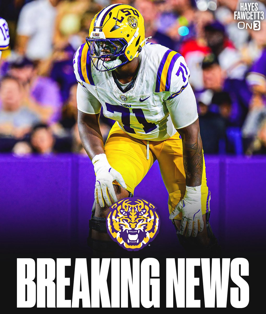 Hayesfawcett3's tweet image. BREAKING: LSU OL Tyree Adams plans to enter the @TransferPortal, he tells @On3Sports

The 6’7 310 OL allowed 0 sacks through 11 starts with the Tigers

He’ll have 2 years of eligibility left 

on3.com/transfer-porta…