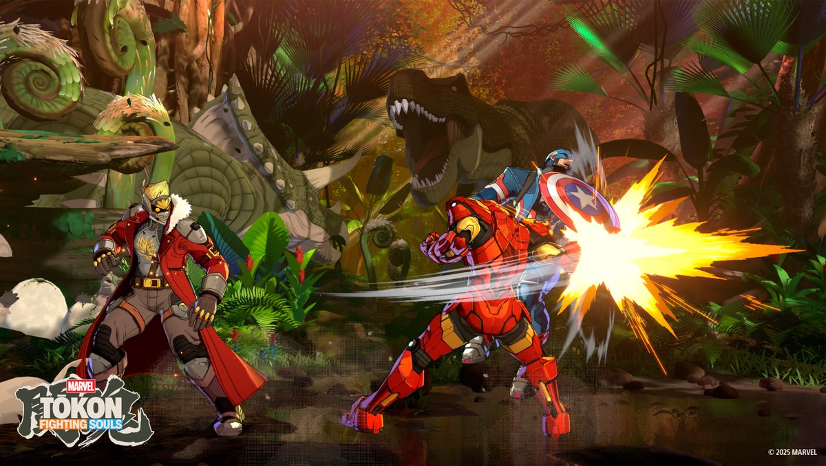 MARVELTokon's tweet image. While you were busy grinding combos…did anyone notice these two going at it in the background? 👀

Who’s winning this one?

T-Rex or Triceratops