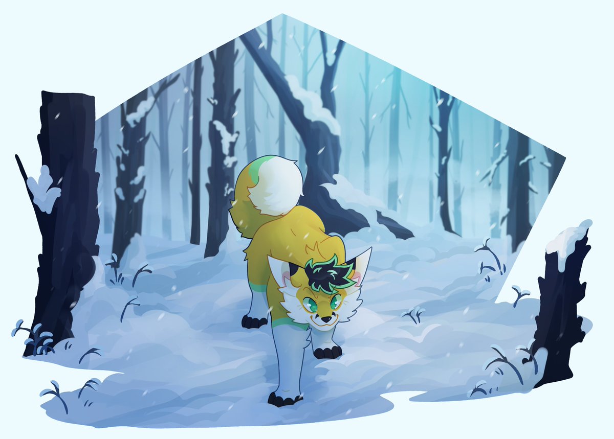 Can't stop drawing winter scene ahah ❄️