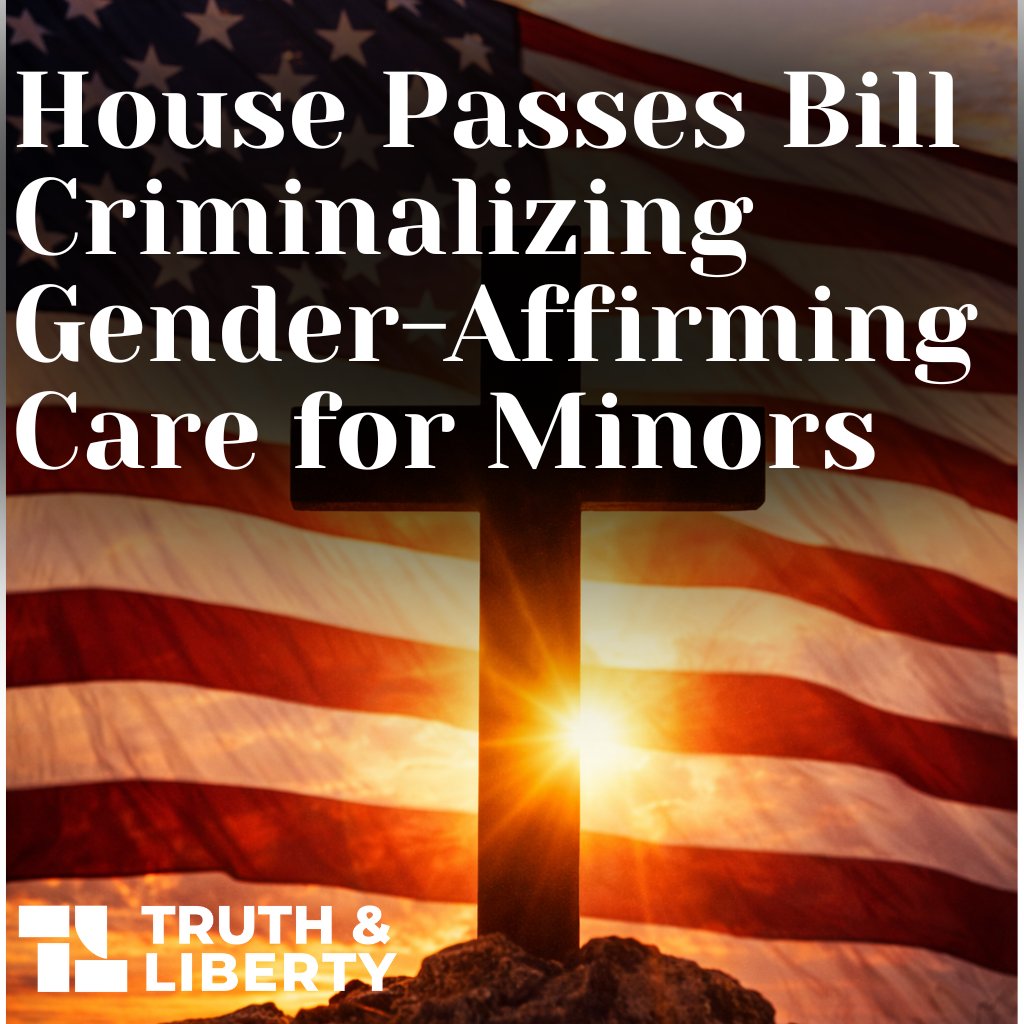 truthlibertyco's tweet image. House Passes Bill Criminalizing Gender-Affirming Care for Minors. The Good News Report brings you stories of hope, faith, and transformation — reminding us that light always overcomes darkness.

📩 Subscribe today ➜ hubs.li/Q03Z487s0

#TruthAndLiberty #FaithAndFreedom