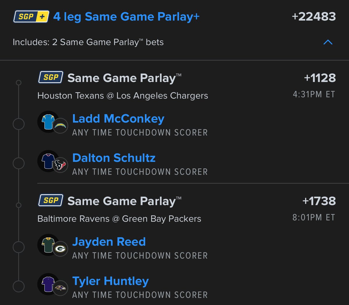 Six On Saturday 🏈

<a href="/Playbook/">Playbook</a>  discord will get my favorite 2 LEG