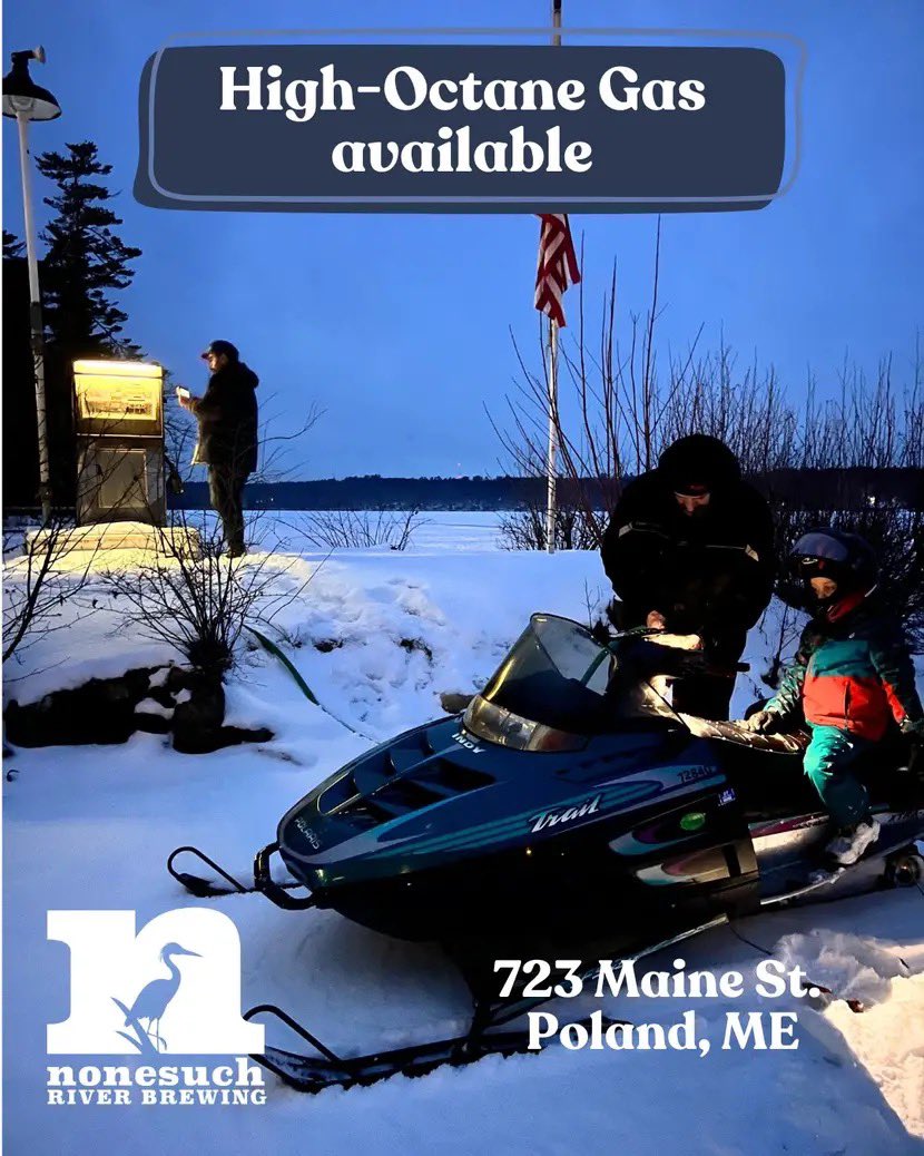 timrouth's tweet image. If you can’t gas up your snowmobile at your local restaurant, are you even a Mainer? #Maine