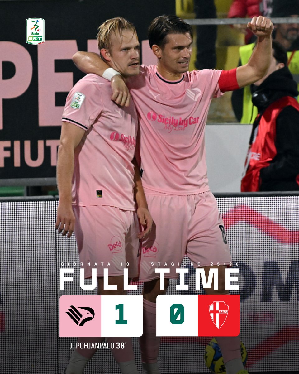 Palermo-Padova ends 1️⃣-0️⃣: Pohjanpalo secures all three points for the  Rosanero 🦅 #SerieBKT #LaBChannel, image size:960x1200