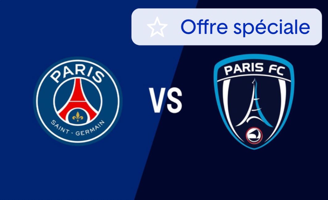 CapitaleBillets's tweet image. 🚨 Derby parisien 🚨

La vente des billets pour le parcage visiteurs de PSG 🆚 Paris FC est ouverte, mais les places sont quasiment déjà épuisées ⏳🔥

🎟️ Tarif : 10€
🏟️ Retour du derby au Parc des Princes

Il ne reste que très peu de places 💙🤍