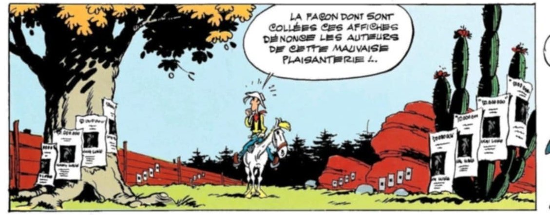 blakarous's tweet image. J'adore les gags visuels dans Lucky Luke qui jouent sur la taille des Dalton