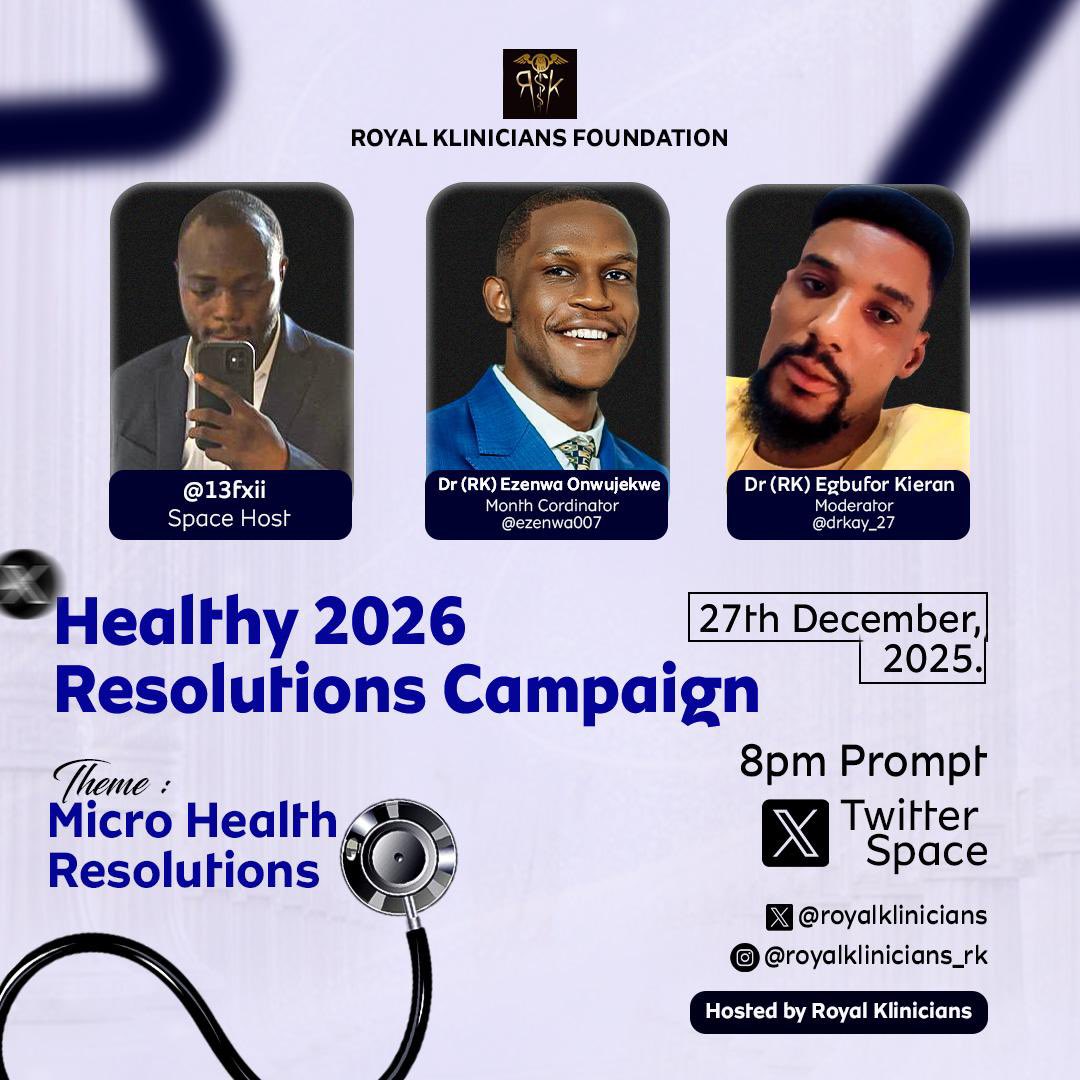 Set a reminder for the upcoming space that will be hosted today by 8pm

Lets talk about micro health resolution tonite
Below is the link for the space.
Click and set a reminder for it.
See you by 8pm😎