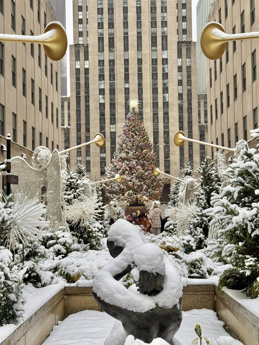 NYCkopp's tweet image. Rockefeller Center this morning 
New York City ❄️❄️❄️☃️🥶