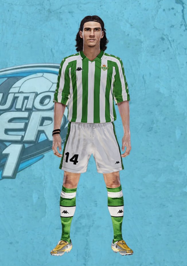 DavidCo89272207's tweet image. Nueva version del bético Capi para #PES2001 creada por el magnifico @DlayaFacemaker con dos peinados diferentes. La muñequera de mi amigo @BohemioI81892 y los kit del gran Nico,un fenomeno. @ChemadeAquino @RealBetis