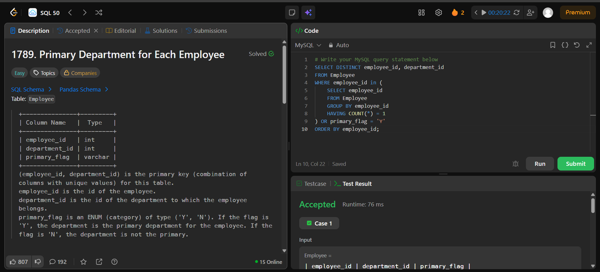 MuskanK1120's tweet photo. Day 08 / 15 
To solve SQL 50 - leetcode Problem...
 
#sql50 #leetcodeChallenges #15Days https://t.co/cHyRNEQZbg