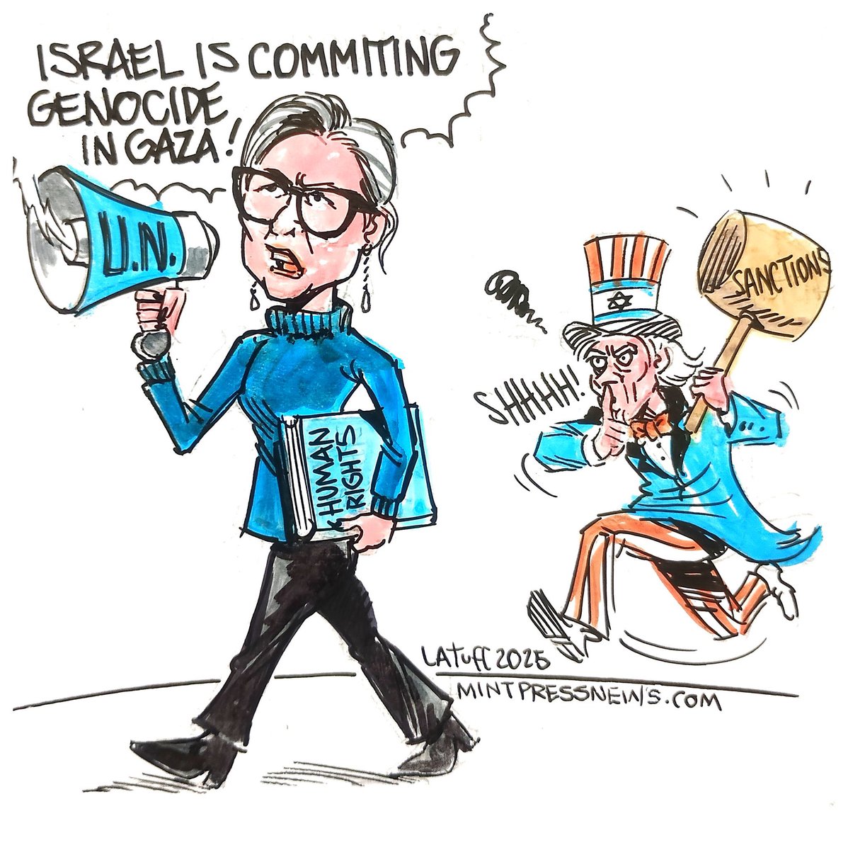 “I am the first UN official to be sanctioned. For what? For exposing a genocide?”

—Francesca Albanese