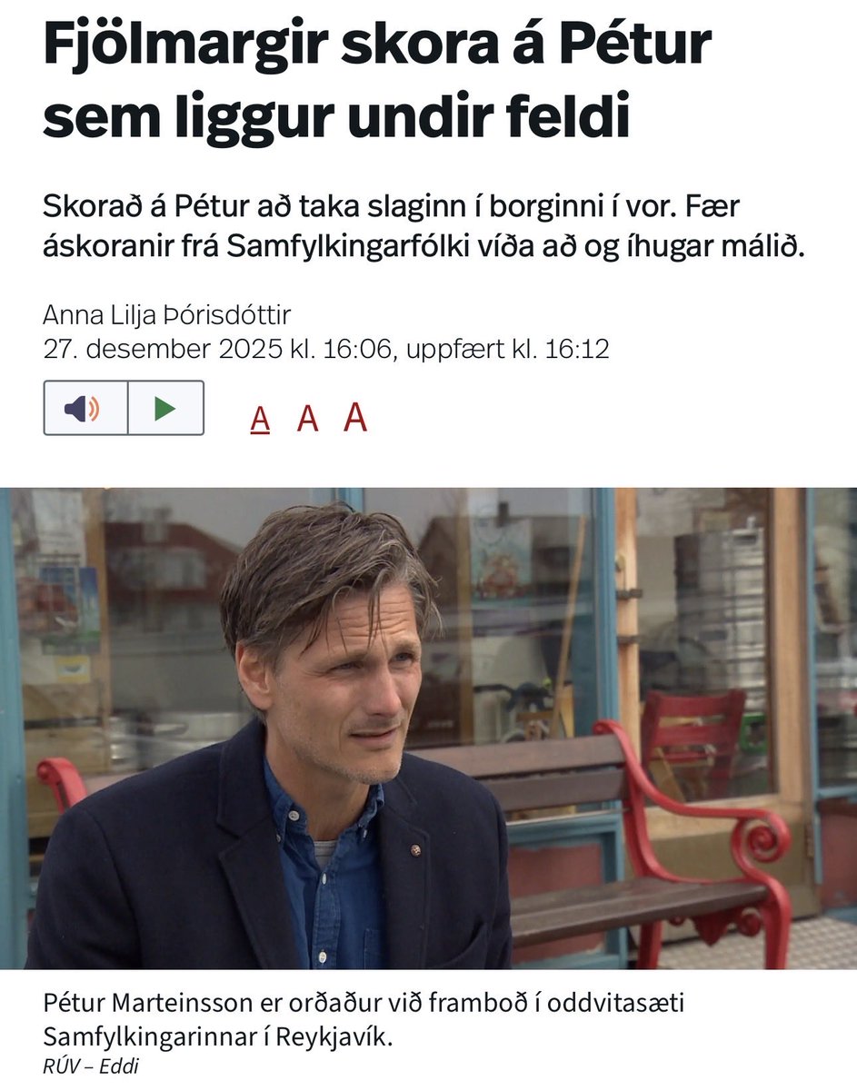 Vandlega hönnuð atburðarás. Kristrúnarvængurinn hefur leitað dyrum og dyngjum að einhverjum sem skákað getur þeirra eigin borgarstjóra. Fyrsta val var Gísli Marteinn. Plan B er vinur hans og meðeigandi í Kaffi Vest. Fínasti drengur. En hvað ætli verði um hana Heiðu…?