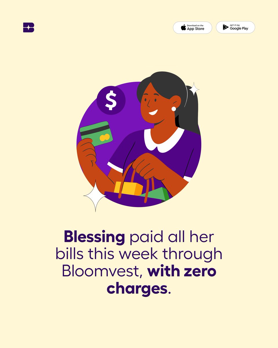 BloomvestHQ's tweet image. Why pay extra fees when you don’t have to?
Pay your bills on Bloomvest — fast, easy, and free.

#BillPayment #PersonalFinance #SaveMore