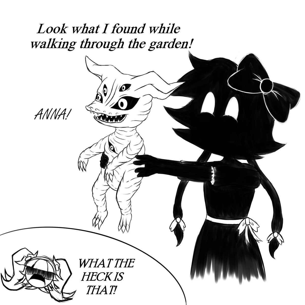 A strange visitor to the house.
.
.
.
#murderdrones #mydaemon