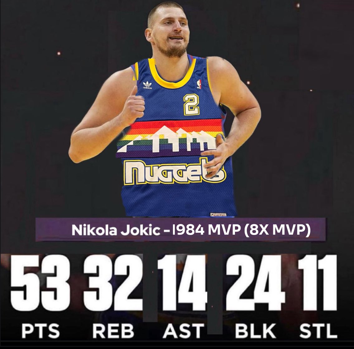 Jokic playing in the 80s if we adjust for Era