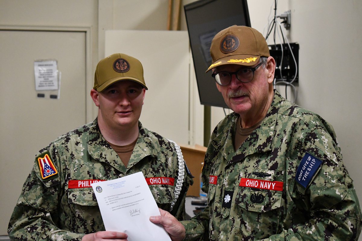 Coxswain Certifications-HMCS Mowry, BM2 Pillon &amp; BM2 Phillips rec'd Coxswain certifications at DEC drill. There isn't a bigger Ohio Navy responsibility than the well-being of the crew &amp; vessel. BZ, gents!  Call 614.816.4119 or joinohionavy@ohnav.us
#Ohio #coxswain #responsibility
