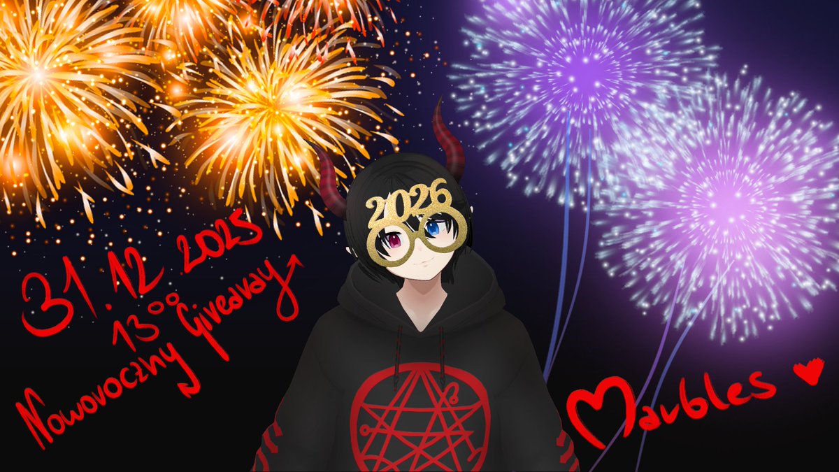 Hejeczka, chciałbym was serdecznie zaprosić na pierwszy w moim wydaniu giveaway (będziemy ścigać się w kule !)

Nagrody będą związane z tym co się dzieje na kanale! CZYLI GIERECZKOWO !

31.12.2025 13:00 ! NA KANALE
twitch.tv/lucyfer_r

Wpadniesz? Wystartujesz? WYGRASZ?!
KC