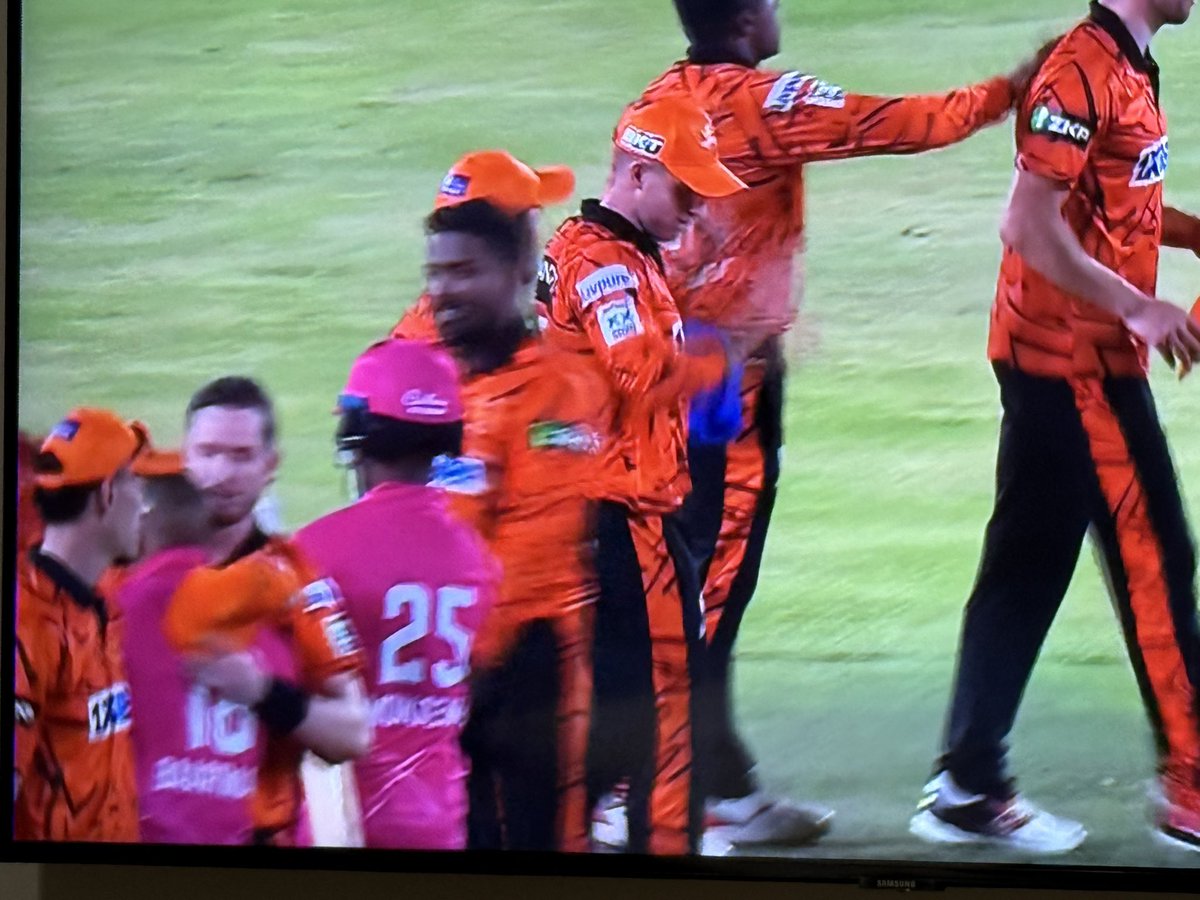 AnneleeM's tweet photo. Congratulations @SunrisersEC @SA20_League @TristanStubbs18 what a win and start to the tournament https://t.co/k851Lr8k5D