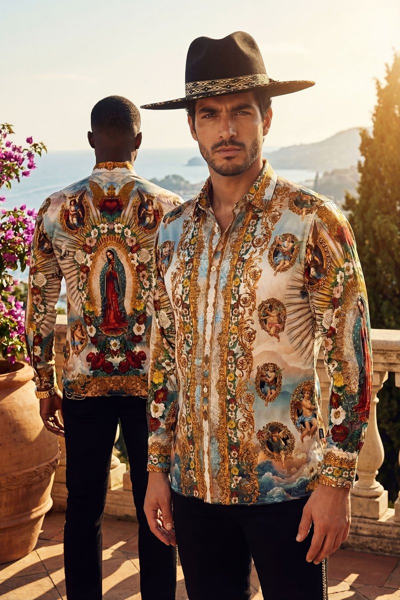 BARABASMEN's tweet image. 🔥 Shine with purpose and style! Introducing the Our Lady of Guadalupe Rhinestone Long Sleeve Shirt
Now 25%–40% OFF for our End-of-Year Sale! 🎉🛍️

barabasmen.com/products/our-l…

#Barabas #GuadalupeShirt #RhinestoneStyle #MensFashion #HolidaySale #BoldLooks #BarabasMen #25To40Off ✨🛍️