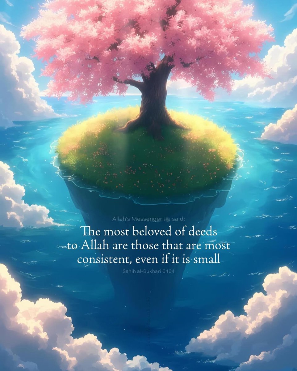 MWFaithOfficial's tweet image. Struggling to maintain your acts of good? The solution is very simple. 
Reduce the intensity so that you can do the acts of worship over a longer period of time. 
Consistency is more beloved to Allah than going hard and burning out.
#IslamicTeachings