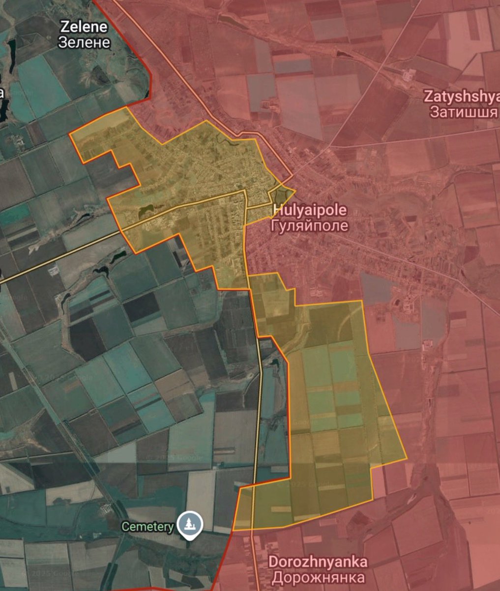 CKMapss's tweet image. 🇺🇦🇷🇺Ukraine war update
- Hulyaipole front
- +9.22 sq miles to Russia
- Russian forces have captured the town of Hulyaipole and also advanced north of Dorozhnyanka. The battle of Hulyaipole lasted 107 days.