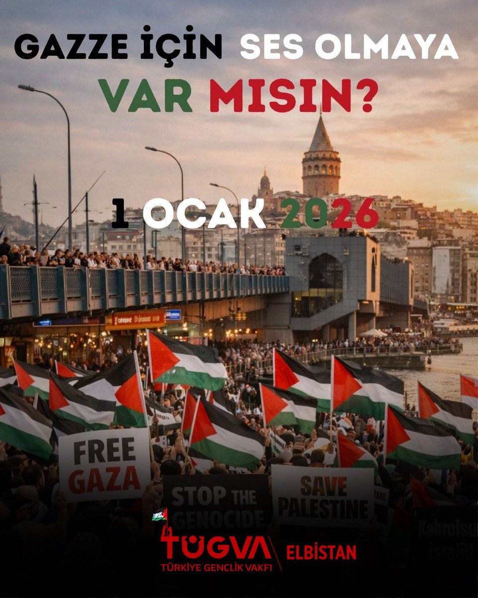 🇵🇸 Kudüs’ün Sesi, İstanbul’un Kalbinde Yankılanıyor!

Elbistan’dan İstanbul’a, mazlumların sesi olmak ve Filistinli kardeşlerimizin yanındaki safımızı belli etmek için yola çıkıyoruz.

Katılım Formu 👉🏻 forms.gle/5zSpcbN6PEfVQg…