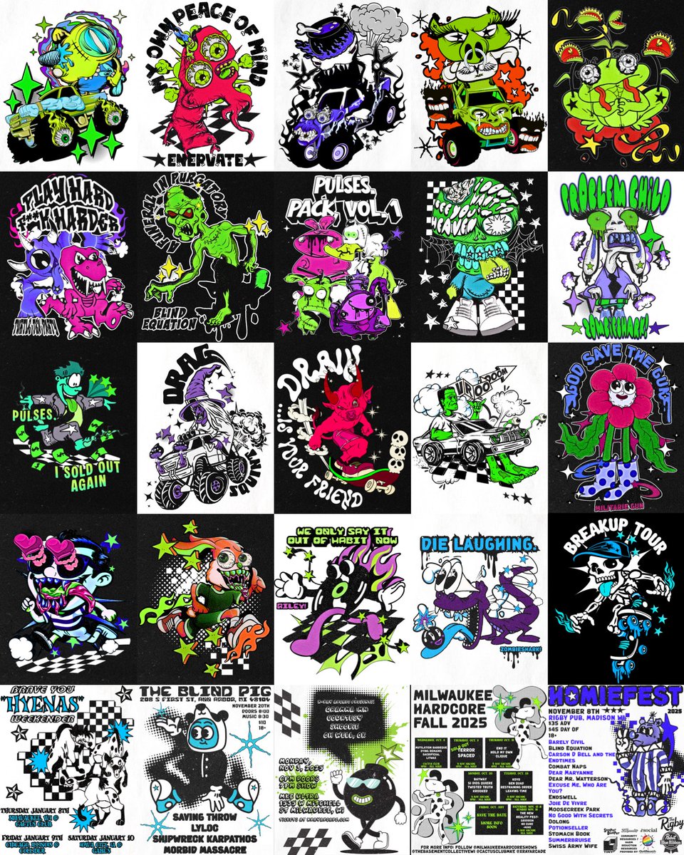 BAD_BRATgrl3000's tweet image. 25 of my favorite things i made in 2025 (:

going forward i'm keeping my dm's closed because people say really scary things to me so if you can't reach me here but would like to hire me for design work pls dm on insta (: 

okay thanks love u bye