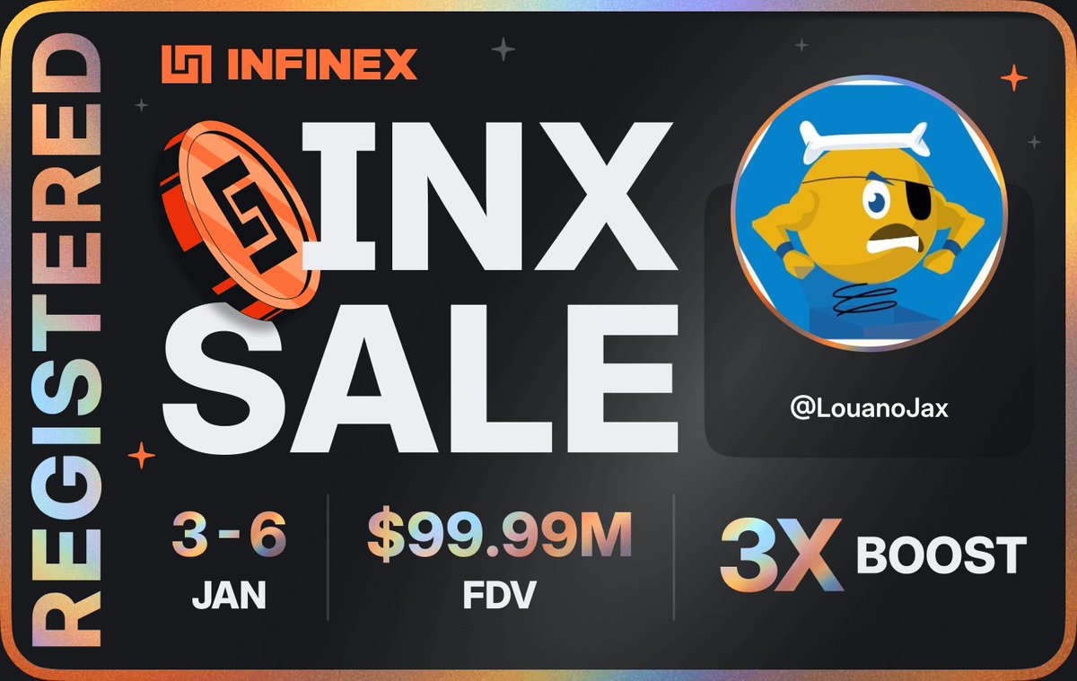 I'm registered for the <a href="/infinex/">Infinex</a> sale - $99.99M FDV, 3-6 Jan 2026
