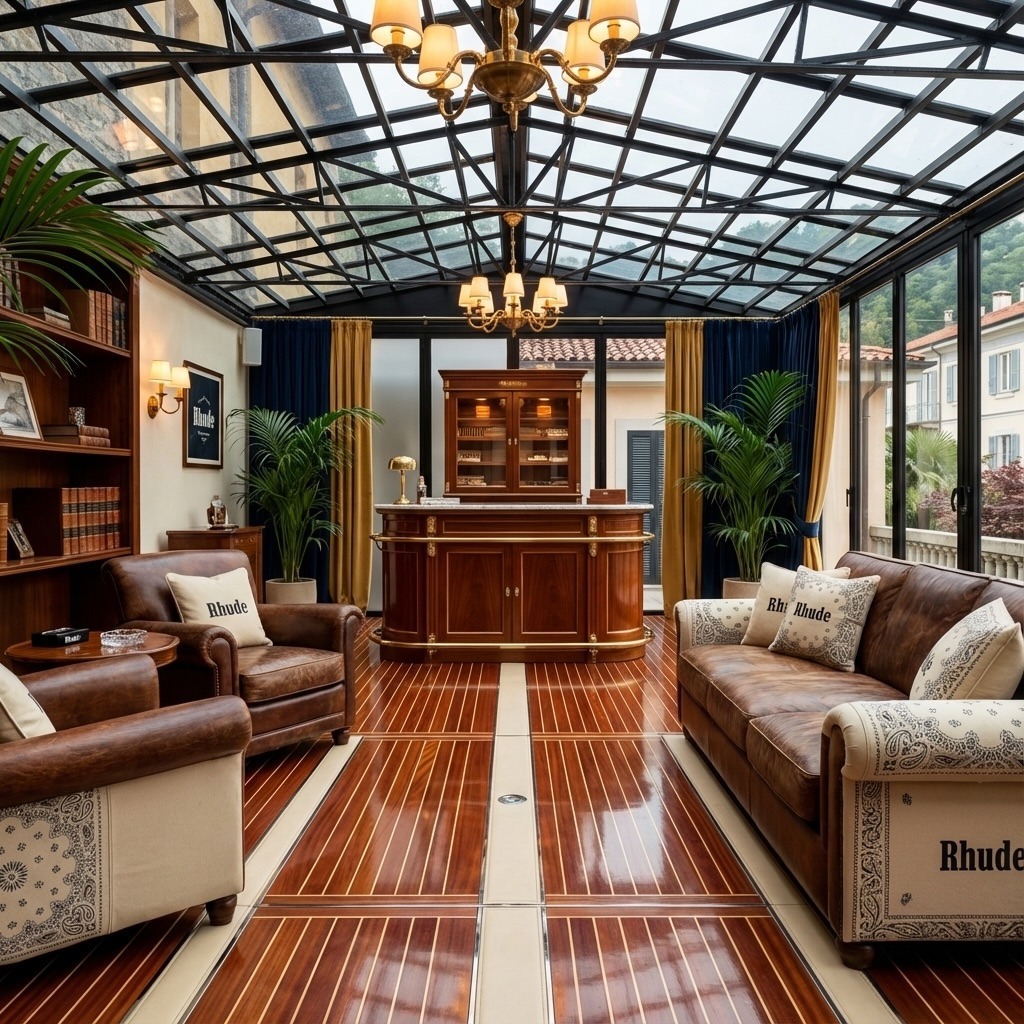ModernNotoriety's tweet image. Rhuigi Villaseñor introduces the Rhude Lounge, a private members club in Lake Como 

Opening March 2026