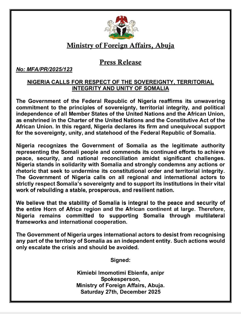 Ministry of Foreign Affairs, Nigeria 🇳🇬 (@nigeriamfa) on Twitter photo 