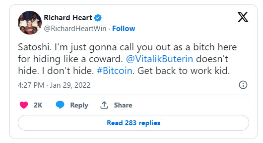 Its funny when people new to PulseChain say, "but RH isn't hiding, he puts out a video once a year".

Congrats to the late adopters getting a better deal. But unfortunately many of us remember the person RH said he was when preparing to take our money.

The market remembers too.