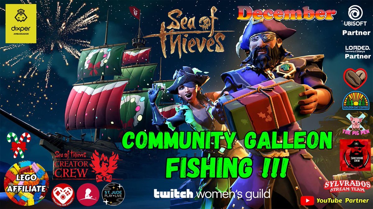 Pepp3rpottsS's tweet photo. 🎣!Drops - Community Galleon Fishing🎣 [18+] Multi x3 https://t.co/XACNTaOAQ6 
https://t.co/UOyJZVXQGR
#SeaofThieves #Plunderpass #OpenCrew #TwitchWomensGuild #StJudeAmbassador #CreatorsForCharity #Twitch #YouTube #UbisoftPartner #DixperAmbassador #LoadedPartner #LegoAffiliate https://t.co/eWoIZh73gc