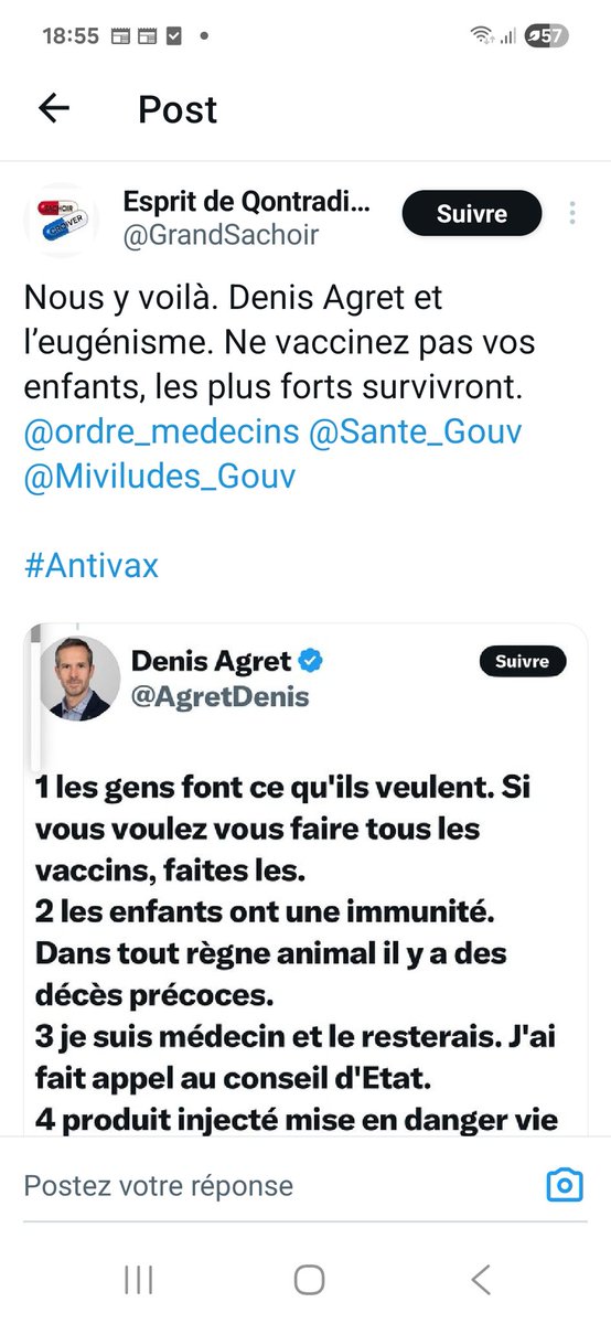 AgretDenis's tweet image. Les inversions accusatoires vont bon trains.
Accusons en retour les #provax d’ #eugénisme étant donné qu'après avoir tué des personnes jeunes avec les vaccins, ils veulent tout expliquer par la #génétique : les maladies cardiovasculaires, les cancers, les troubles…