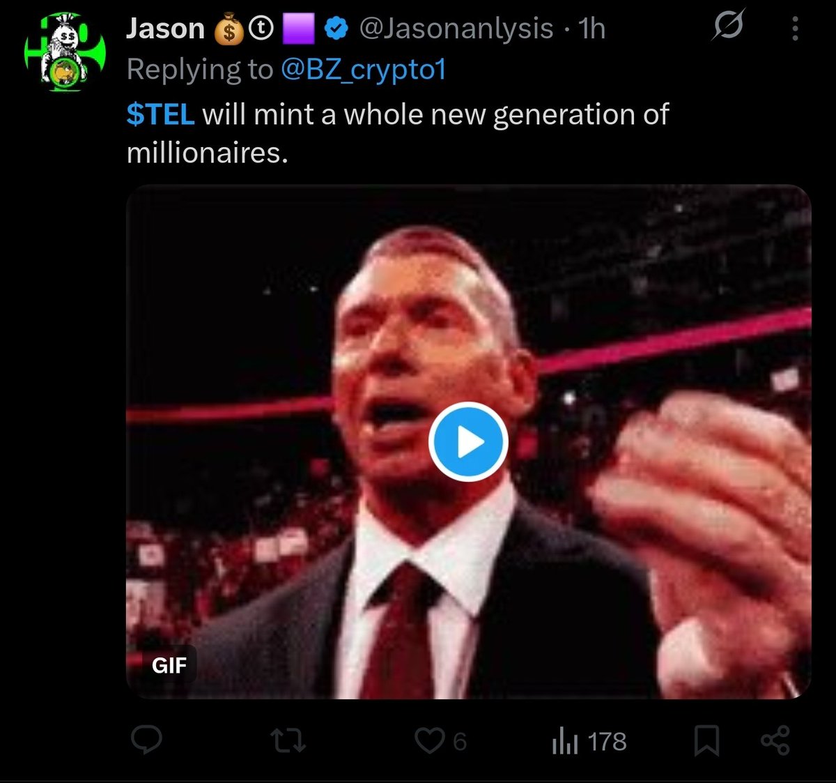 Genuine question. Is this fella just trolling or is he actually mental? $Tel