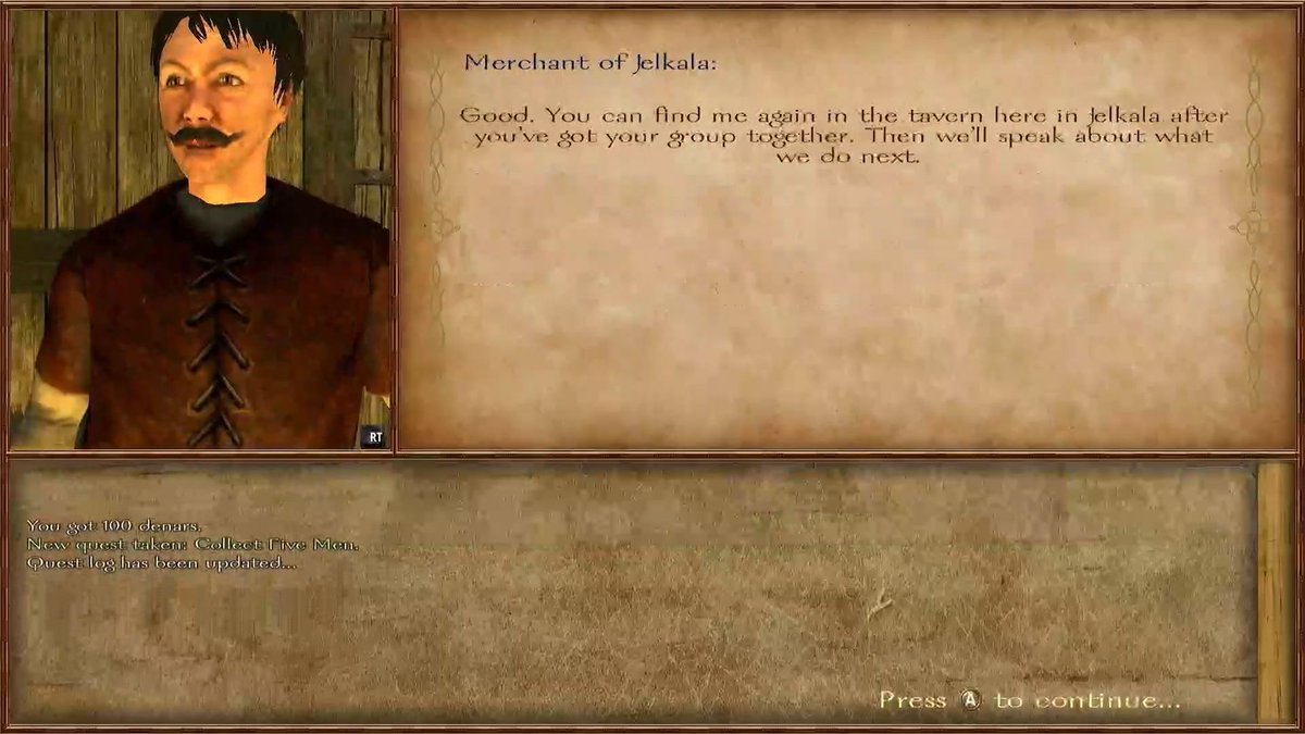 Jambuckett's tweet photo. How to get players to take quests in sandbox games (organically)
Mount & Blade Warband is a sandbox RPG / Simulator, which means making the player do anything can be difficult
But Warband has a few clever tricks for accepting it's first quest ๐
#gamedev #questdesign https://t.co/ftvBSHbE4F