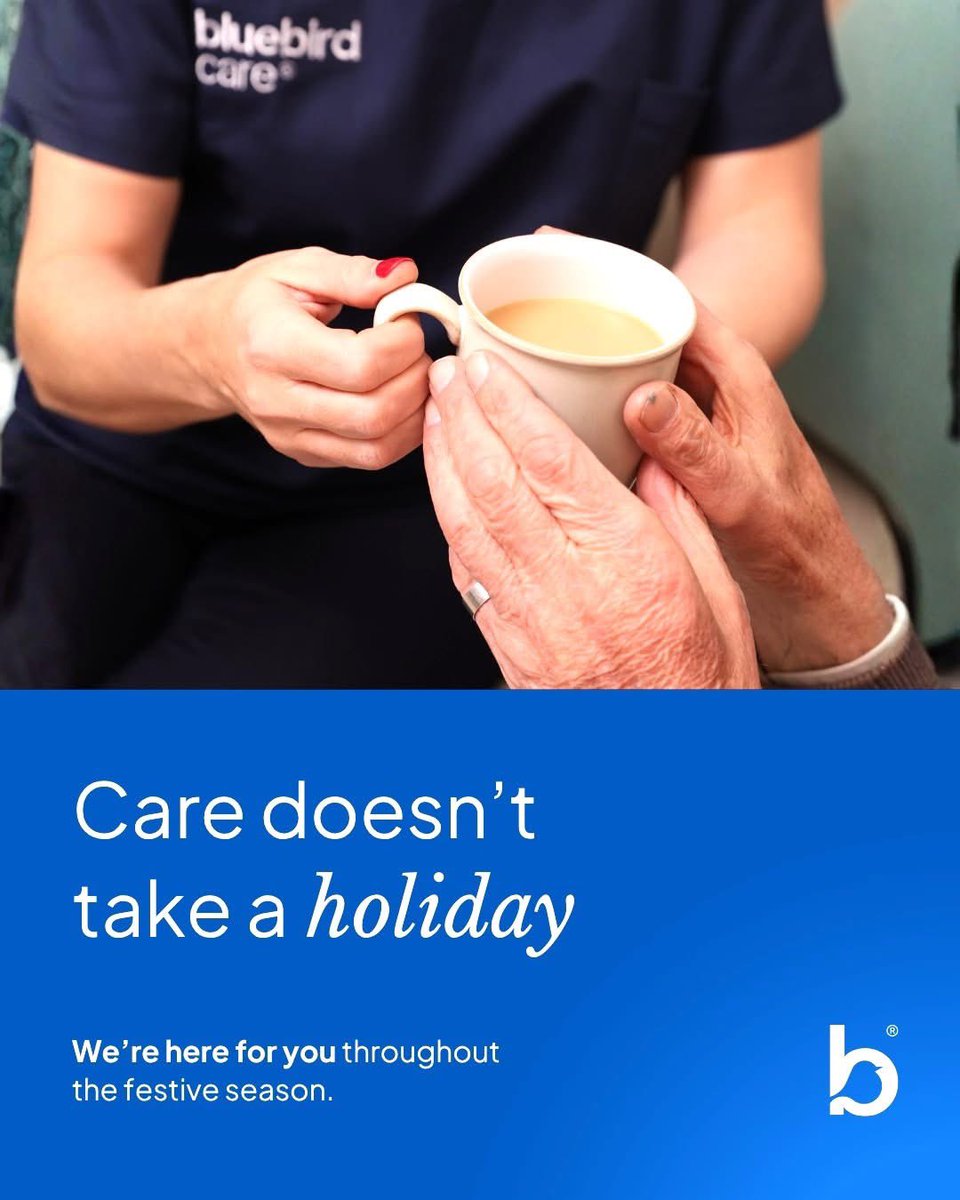 🎄💙 Our team will be here throughout the festive season, bringing comfort, companionship and support to those who need it most 🤝

Visit our website here to learn more about our services: bluebirdcare.co.uk/our-services 

#BluebirdCare #WeCare #Holidays #AlwaysThere #HomeCare #DomCare