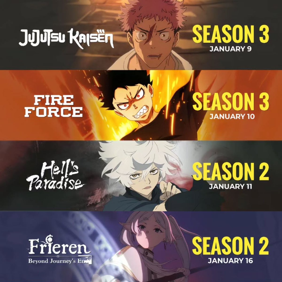animeposts's tweet image. January 2026 is stacked 🔥