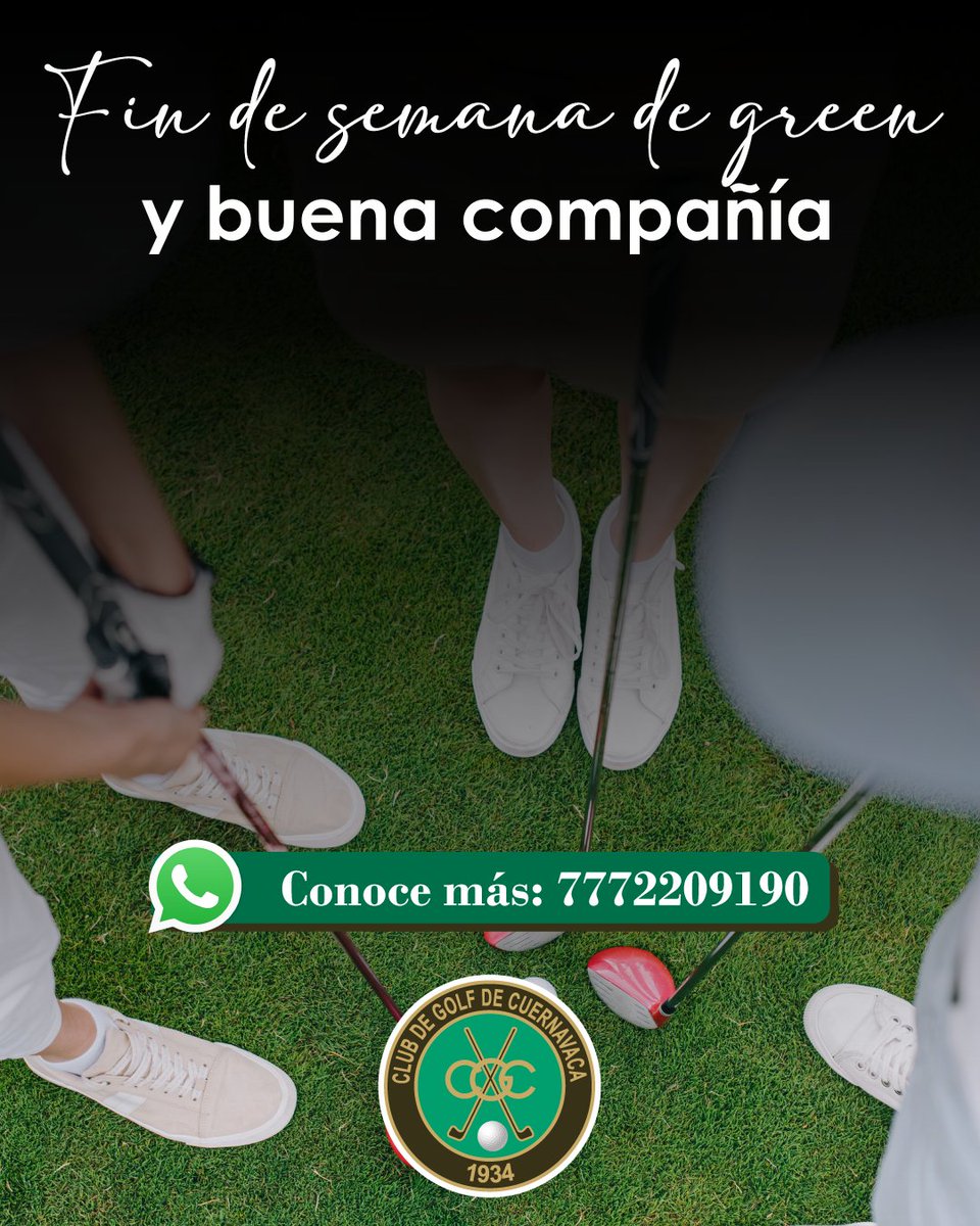 El fin de semana se juega mejor en el green. ⛳🌤️
¡Reserva al: 7772209190!