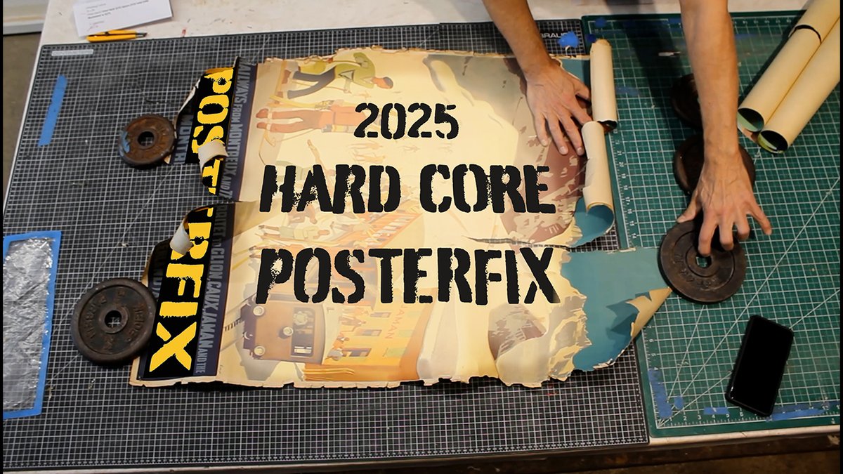 Posterfix's tweet image. Watch this great presentation of the most challenging Poster restoration projects of 2025 at Posterfix.
youtu.be/jVYALAvucZA