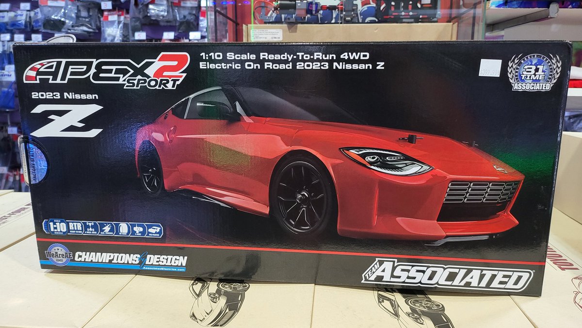 Product Spotlight 💡

Check out this Amazing™️ 470z Apex2Sport from Team Associated. 

Officially licensed from Nissan! 

This car is RTR and features a 4WD system, and durable chassis.

This car is decked out with highly detailed accessories.

Come by and check it out!