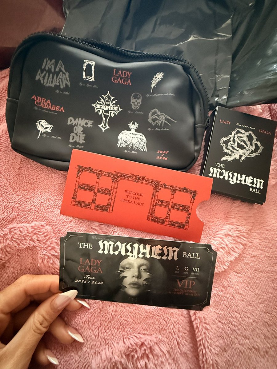 Fans who received their MAYHEM Ball VIP merch by mail also got a laminated ticket as a bonus item in their package.