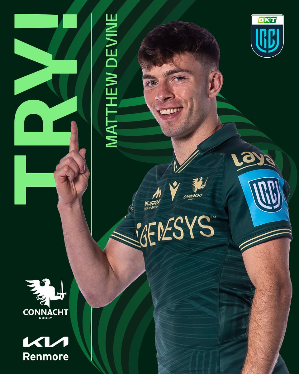 connachtrugby's tweet photo. 76'
MATTHEW DEVINE!!!
🟢22-26⚪️
#CONvULS | @KiaRenmore | #MovementThatInspires https://t.co/l37JW3FKbX