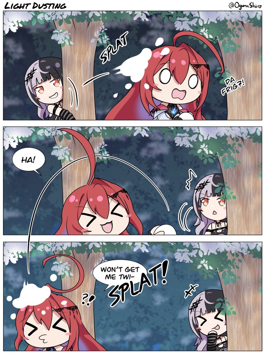 OgumaShiro's tweet image. Shiori skill! Snowball no Jutsu! #ShiorinSketch #BloodflameArt