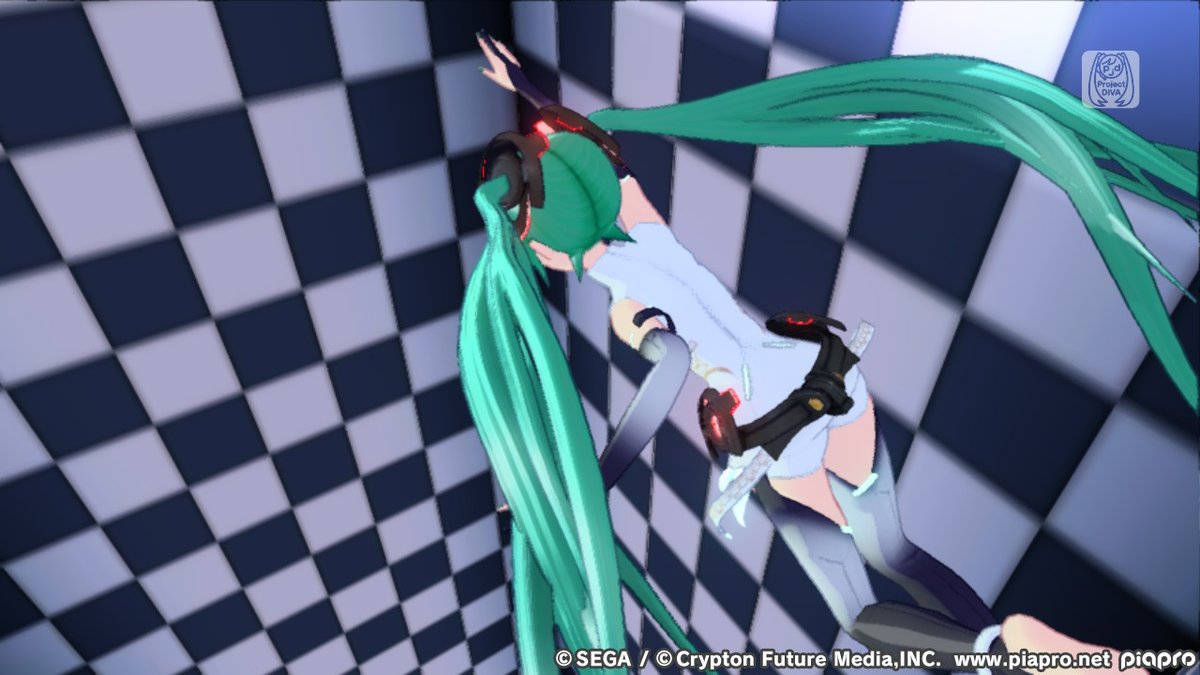 RyenPS94's tweet photo. "All it takes is a leap of fate, Miku". #HatsuneMiku #MikuAppend #ProjectDivaFutureTone #Classic #Module #NintendoSwitch #MusicVideo #BlackRockShooter https://t.co/omdd5glWmV